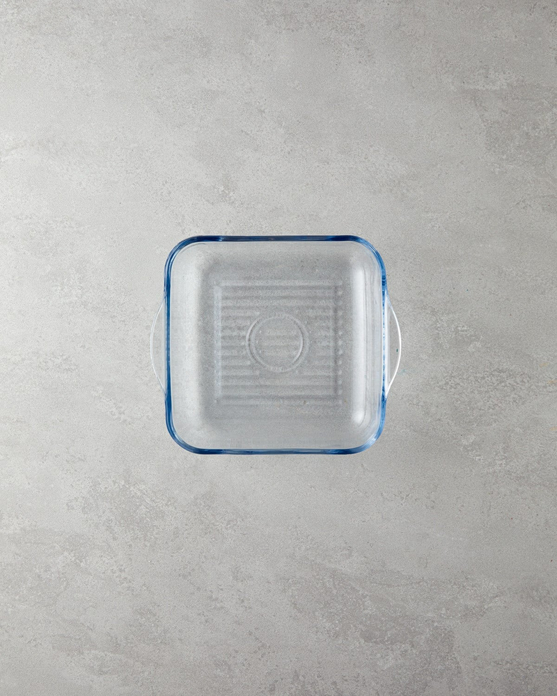 Bake&Serve Cam Kare Izgaralı Fırın Kabı 24 X 21 cm Şeffaf