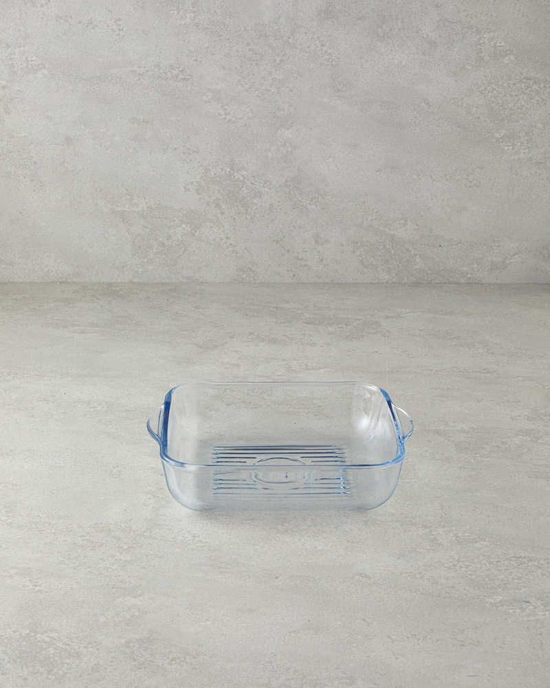 Bake&Serve Cam Kare Izgaralı Fırın Kabı 24 X 21 cm Şeffaf
