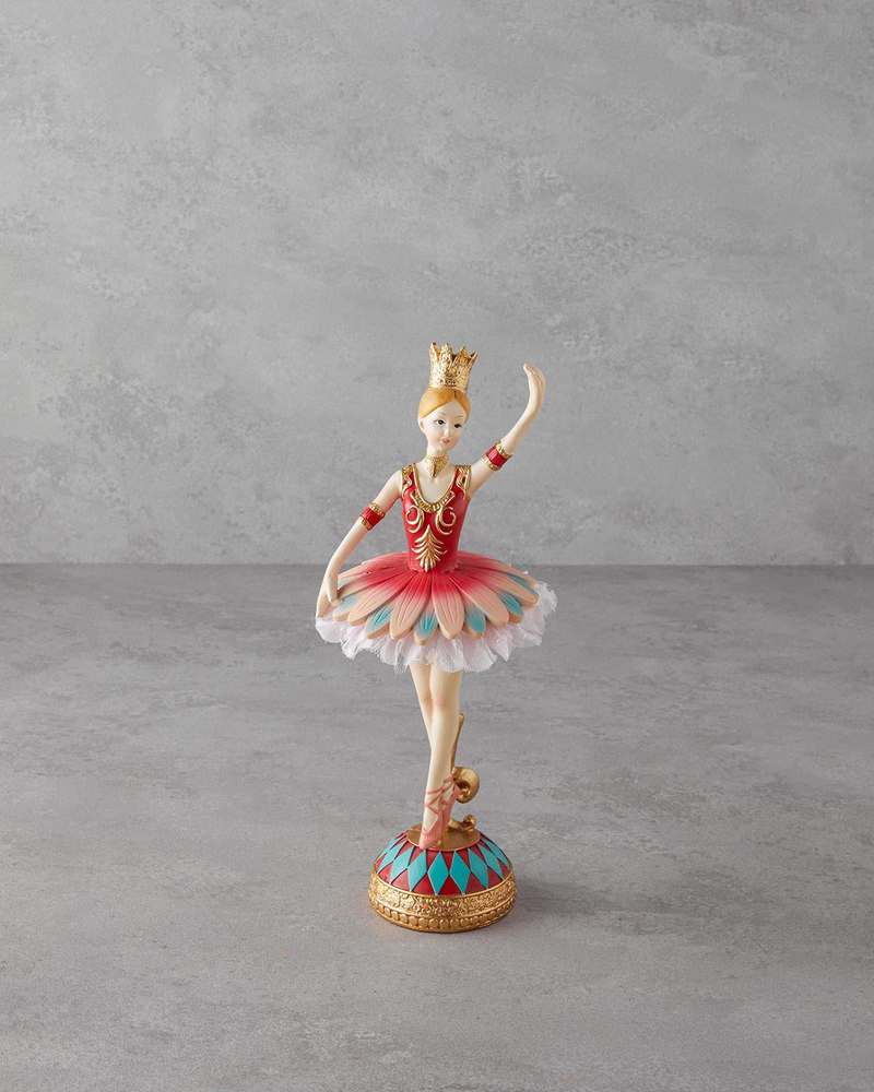Ballerina Girl Yılbaşı Biblo 27 cm Kırmızı