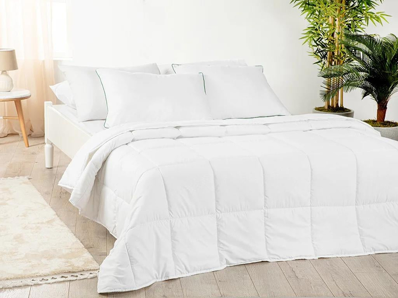 Bamboo Basic Bambu King Size Yastık Yorgan Takımı Beyaz
