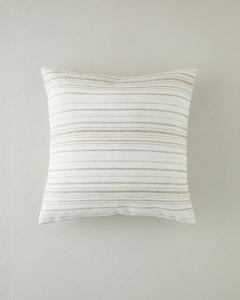 Basic Line Dolgulu Kırlent 45x45 cm Bej