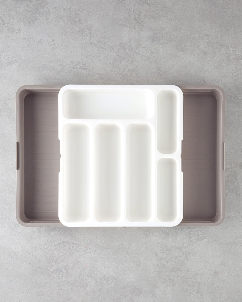 Basic Plastik Çekmece İçi Kaşıklık Mutfak Gereci 53 cm Bej