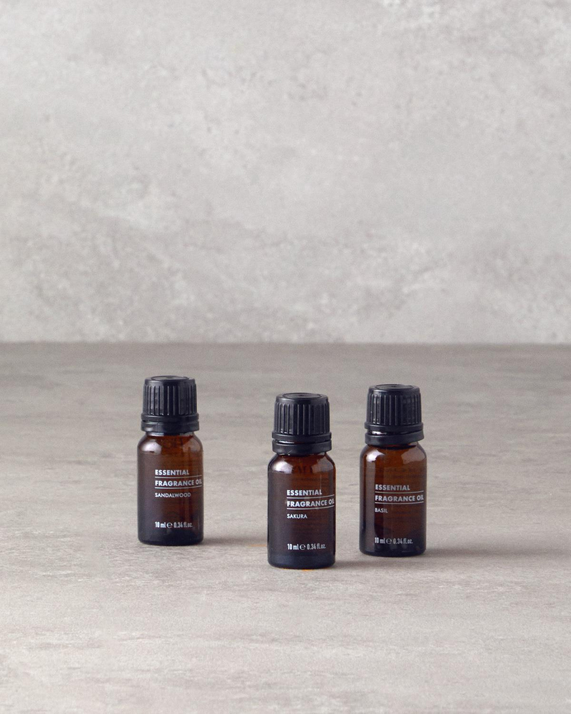 Basil, Sandalwood, Sakura 3'lü Esansiyel Koku Yağı