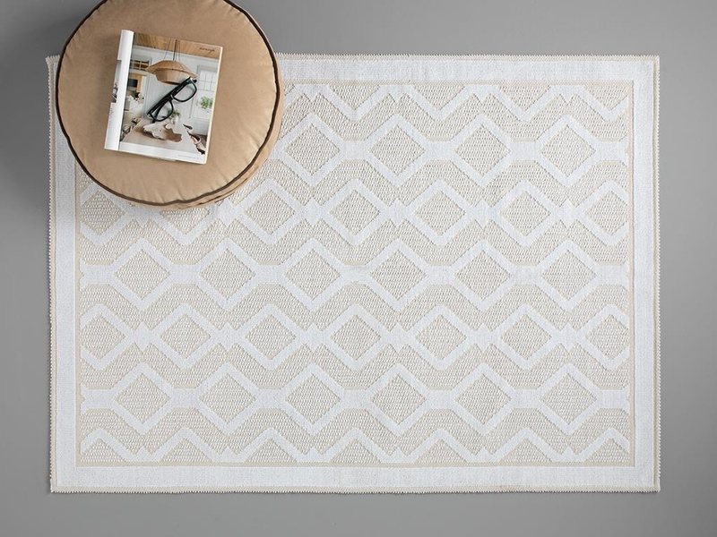 Belmont Pamuklu Kilim Beyaz
