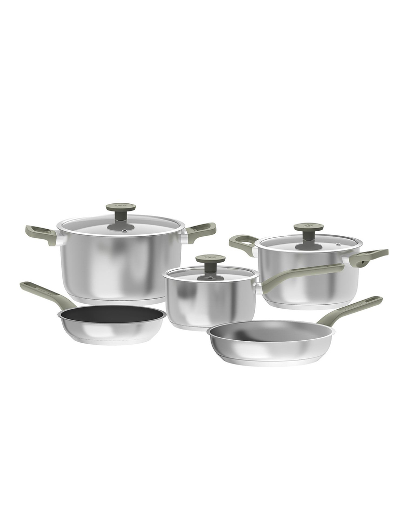Berghoff DINA Bolt Alüminyum 8 Parça Tencere Seti 18-20-20-24-24 cm Siyah