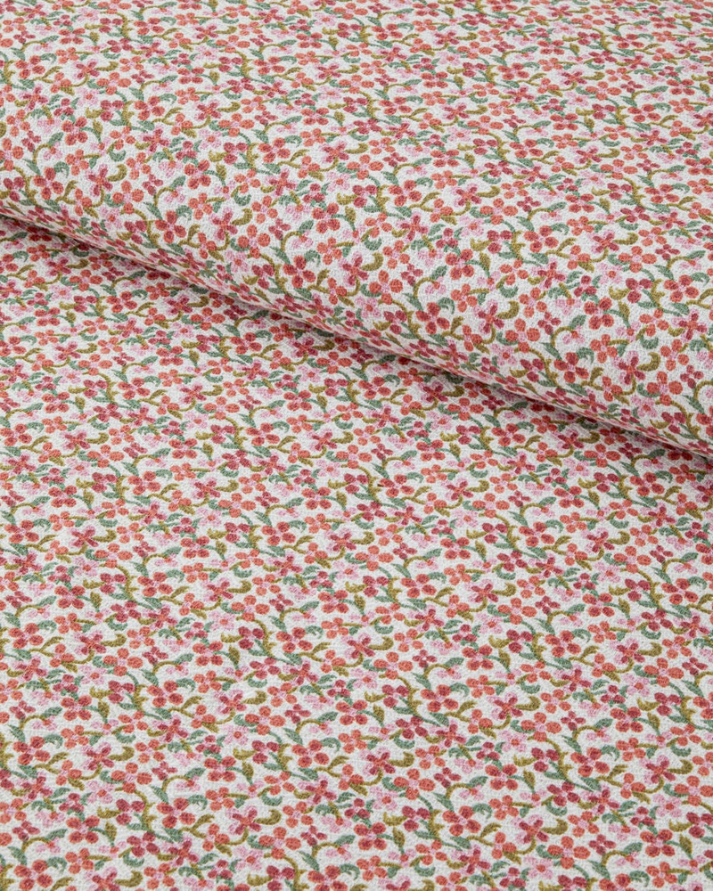 Berry Garden Baskılı Pamuklu Tek Kişilik Pike 150x220 cm Kırmızı