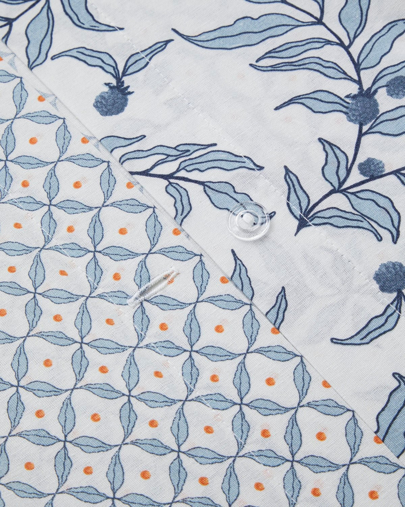 Berryland Kolay Ütülenir Tek Kişilik Nevresim Takımı 160x220 cm Mavi-Turuncu