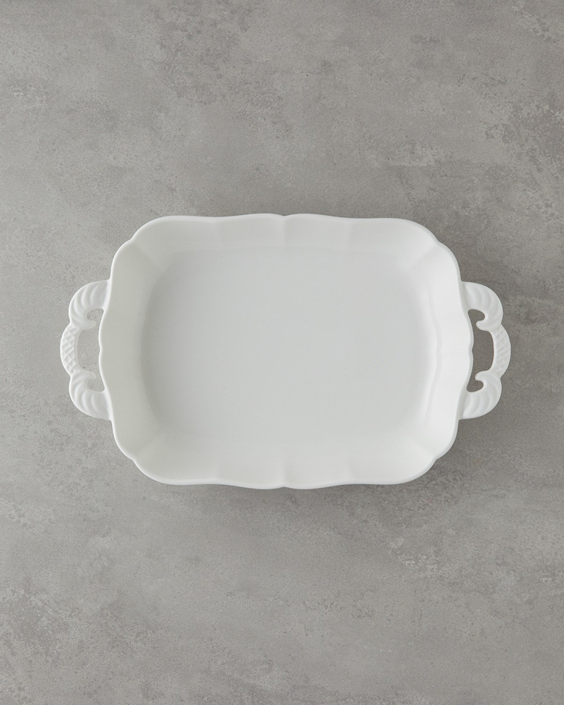 Bianca Porselen Fırın Kabı 39x23 cm Beyaz