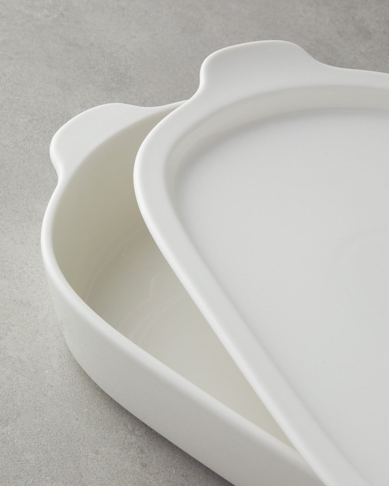Bianca Seramik Set Fırın Kabı 33x20 cm Beyaz