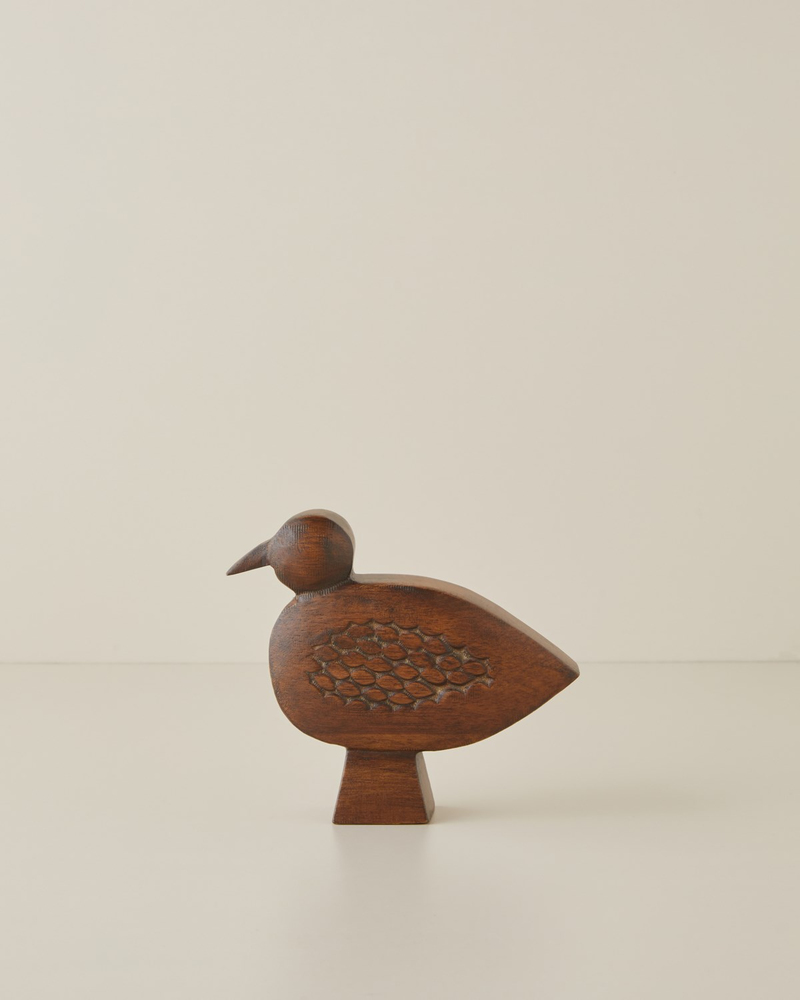 Bird Ahşap Dekoratif Obje 13 cm Kahve