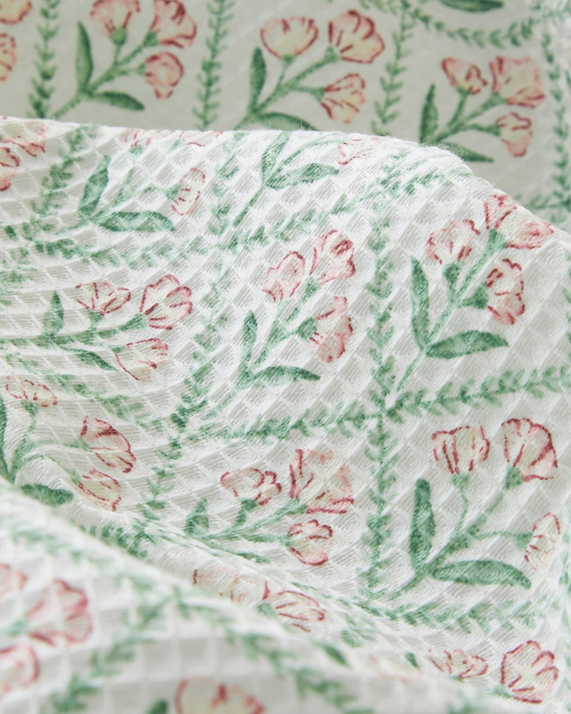 Bloom Crest Çift Kişilik Pike 200x220 cm Yeşil