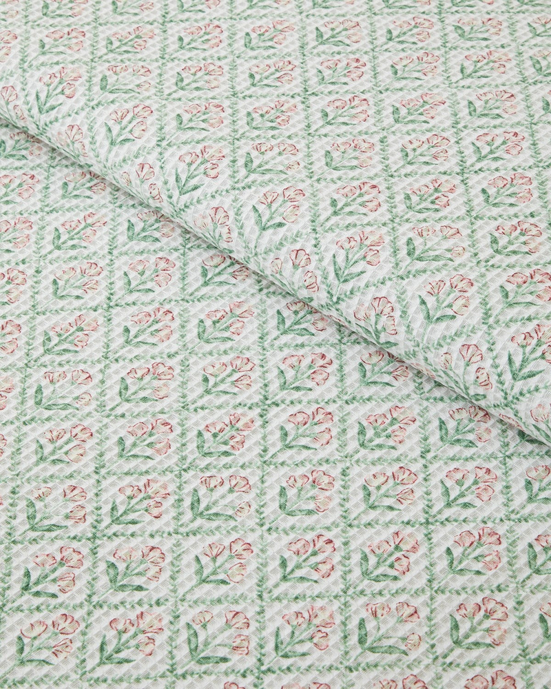 Bloom Crest Tek Kişilik Pike 150x220 cm Yeşil