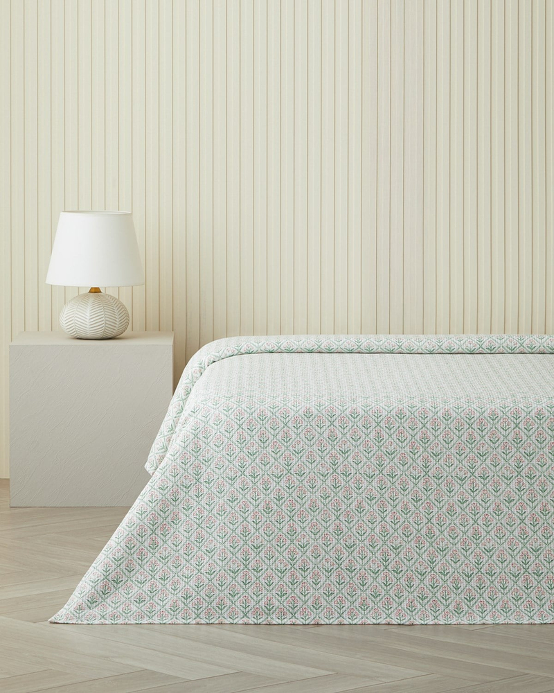 Bloom Crest Tek Kişilik Pike 150x220 cm Yeşil