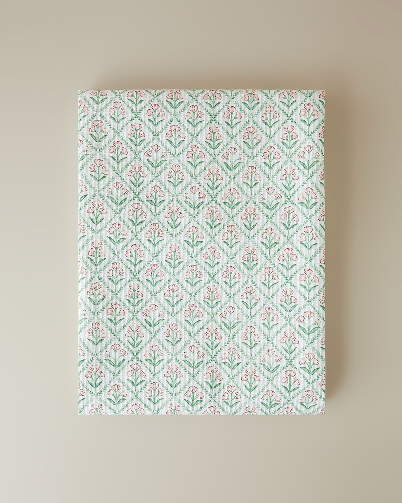 Bloom Crest Tek Kişilik Pike 150x220 cm Yeşil