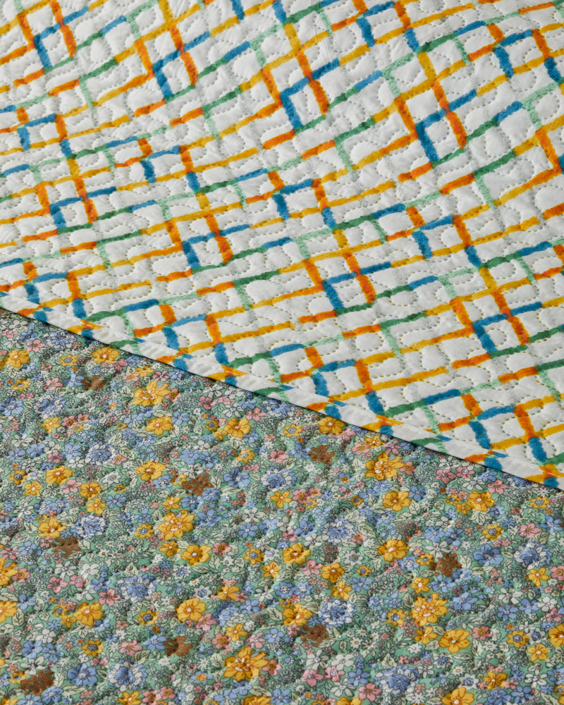 Bloom Rhombus  Tek Kişilik Çok Amaçlı Örtü 160x220 cm Yeşil