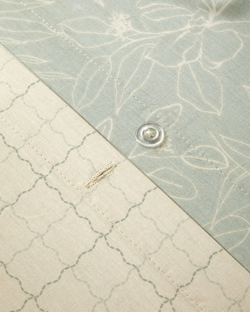 Bloom Sonata Pamuk Tek Kişilik Nevresim Takımı 160x220 cm Yeşil-Krem