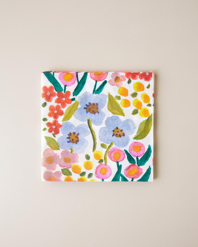 Blossom Bloom Kağıt 20'li Kağıt Peçete 33x33 cm Mavi - Pembe