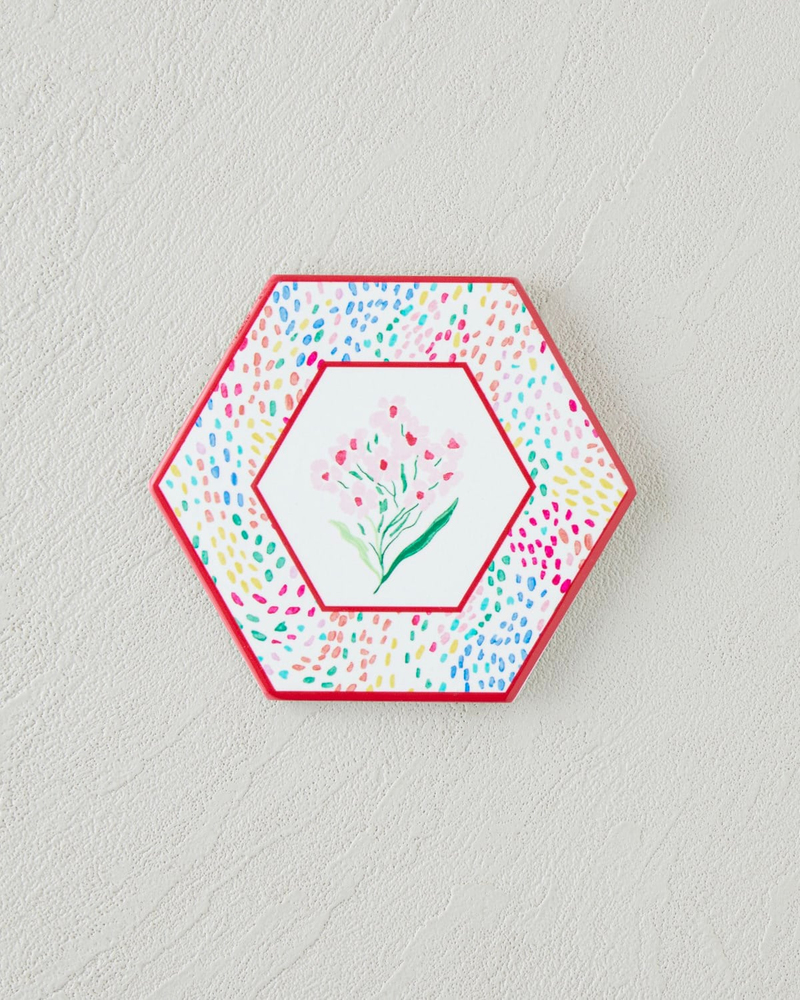 Blossom Frame Seramik Bardak Altlığı 11 cm Renkli