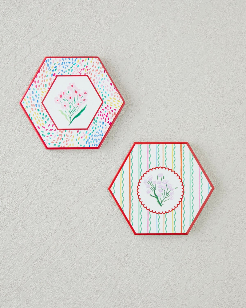 Blossom Frame Seramik Bardak Altlığı 11 cm Renkli