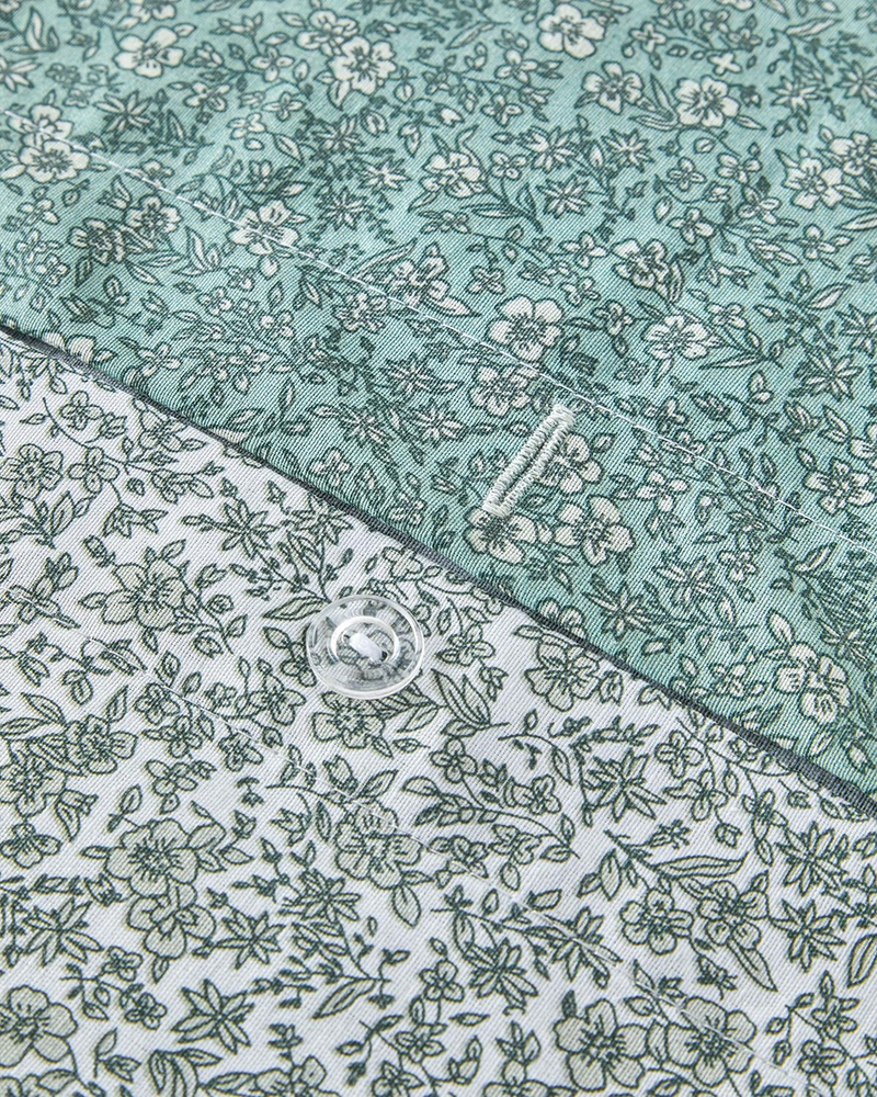 Blossom Garden Kolay Ütülenir Çift Kişilik Nevresim Takımı 200x220 cm Yeşil