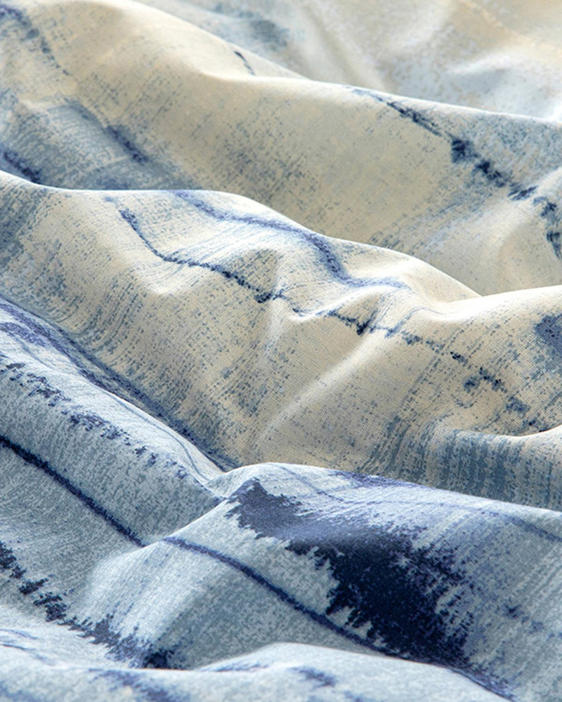 Blurry Wave Pamuklu Tek Kişilik Nevresim Seti 160x220 cm Mavi