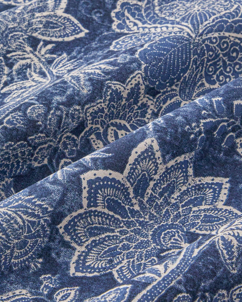 Boho Bloom Pamuk Çift Kişilik Nevresim Takımı 200x220 cm Lacivert