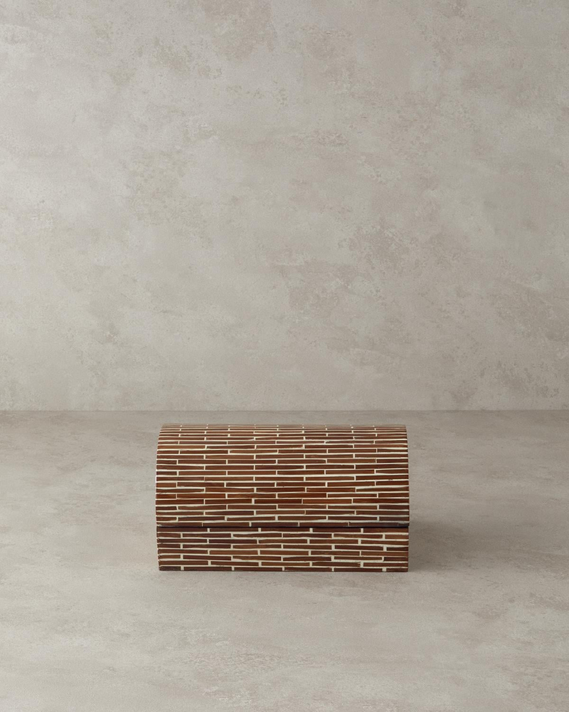 Boho Chic Bambu Dekoratif Kutu 2Kahverengi