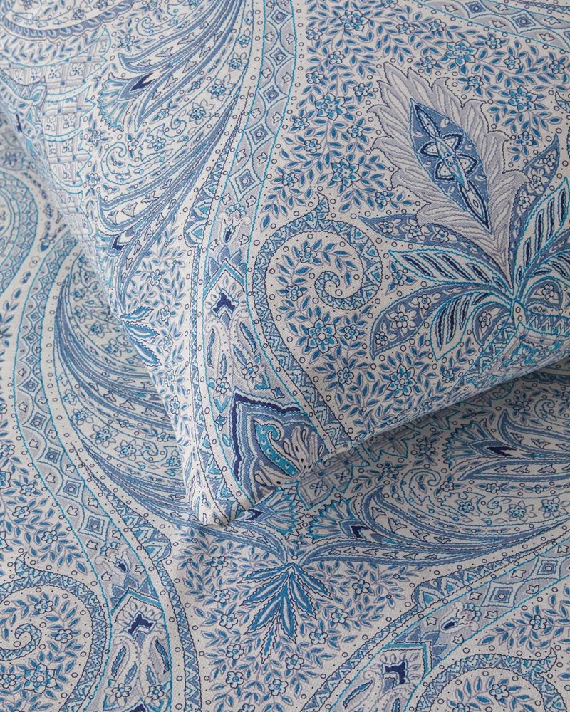 Boho Chic Pamuk Tek Kişilik Nevresim Takımı 160x220 cm Mavi