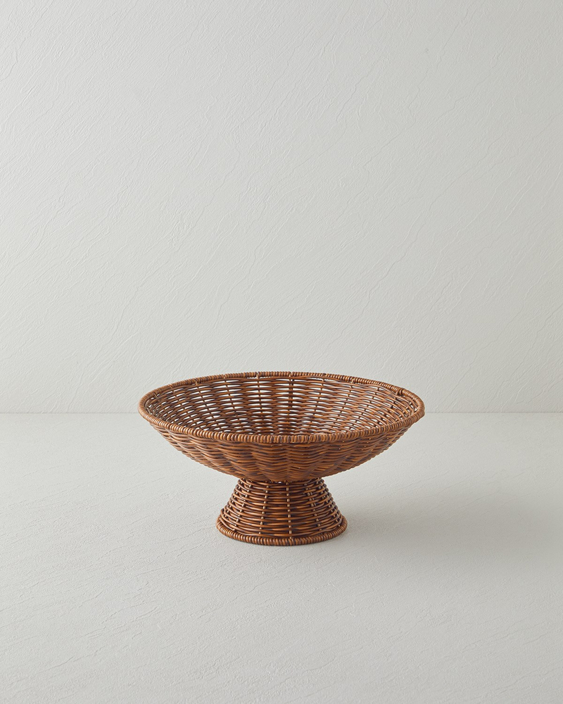 Boho Rattan Sunumluk 29x29x13 cm Kahverengi