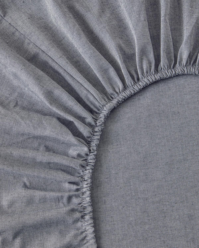 Bold Braid İpliği Boyalı King Size Nevresim Takımı 240x220 cm Gri