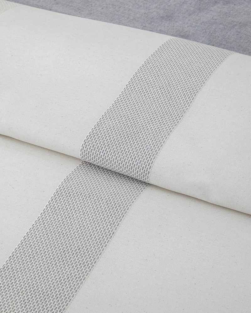 Bold Braid İpliği Boyalı Tek Kişilik Nevresim Takımı 160x220 cm Gri