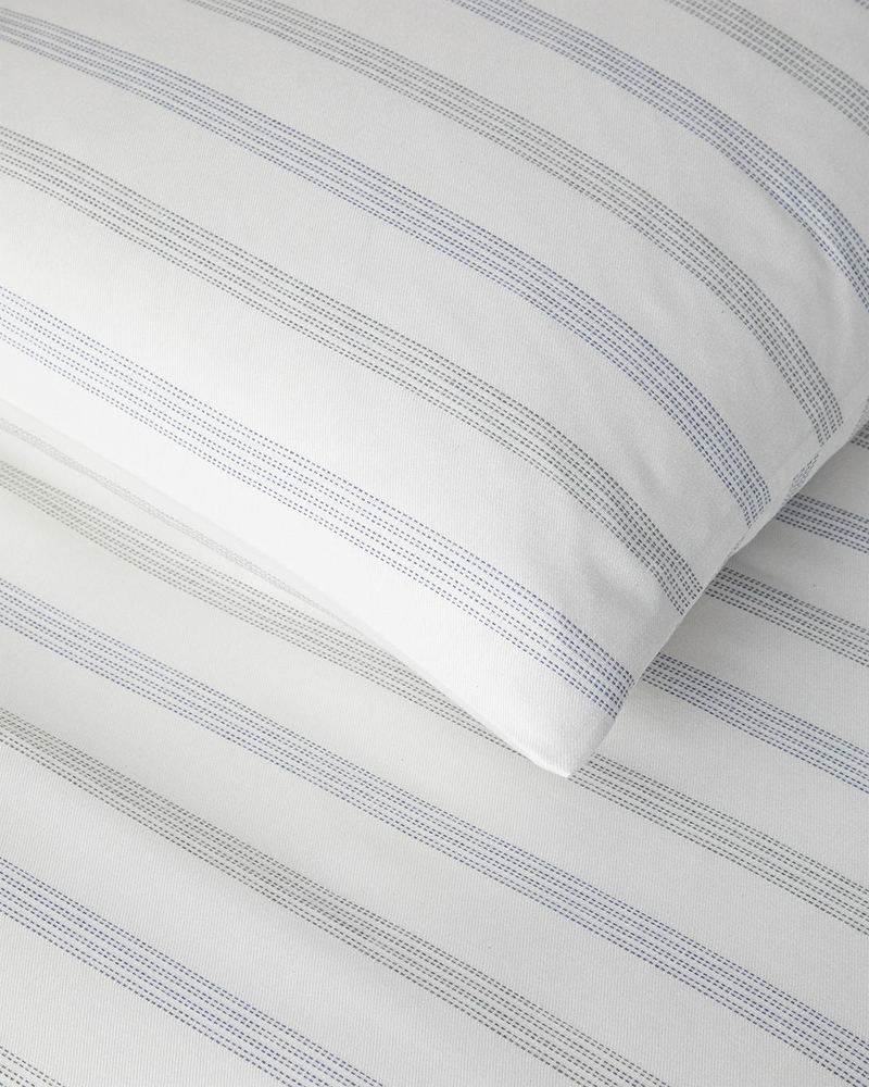 Bold Stitch İpliği Boyalı Çift Kişilik Nevresim Takımı 200x220 cm Lacivert-Yeşil