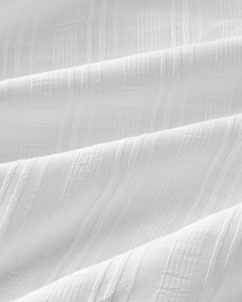 Breezy Escape Pamuk Ekose Tek Kişilik Nevresim Takımı 160x220 cm Beyaz