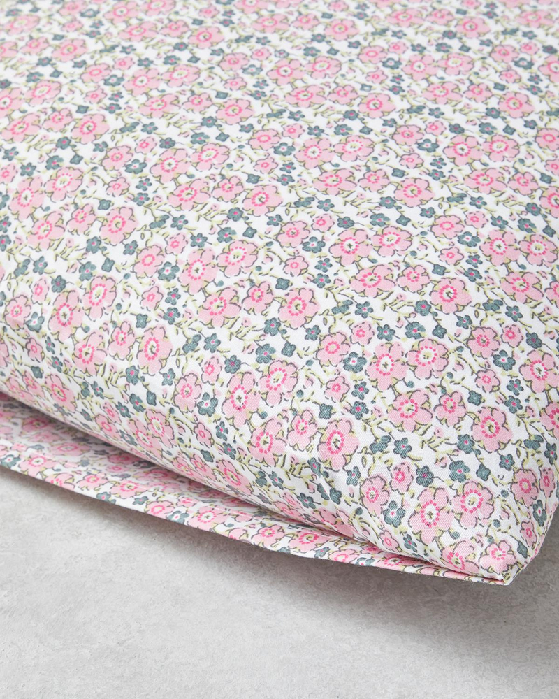 Bright Floral Kolay Ütülenir 2'li Yastık Kılıfı 50x70 cm Pembe