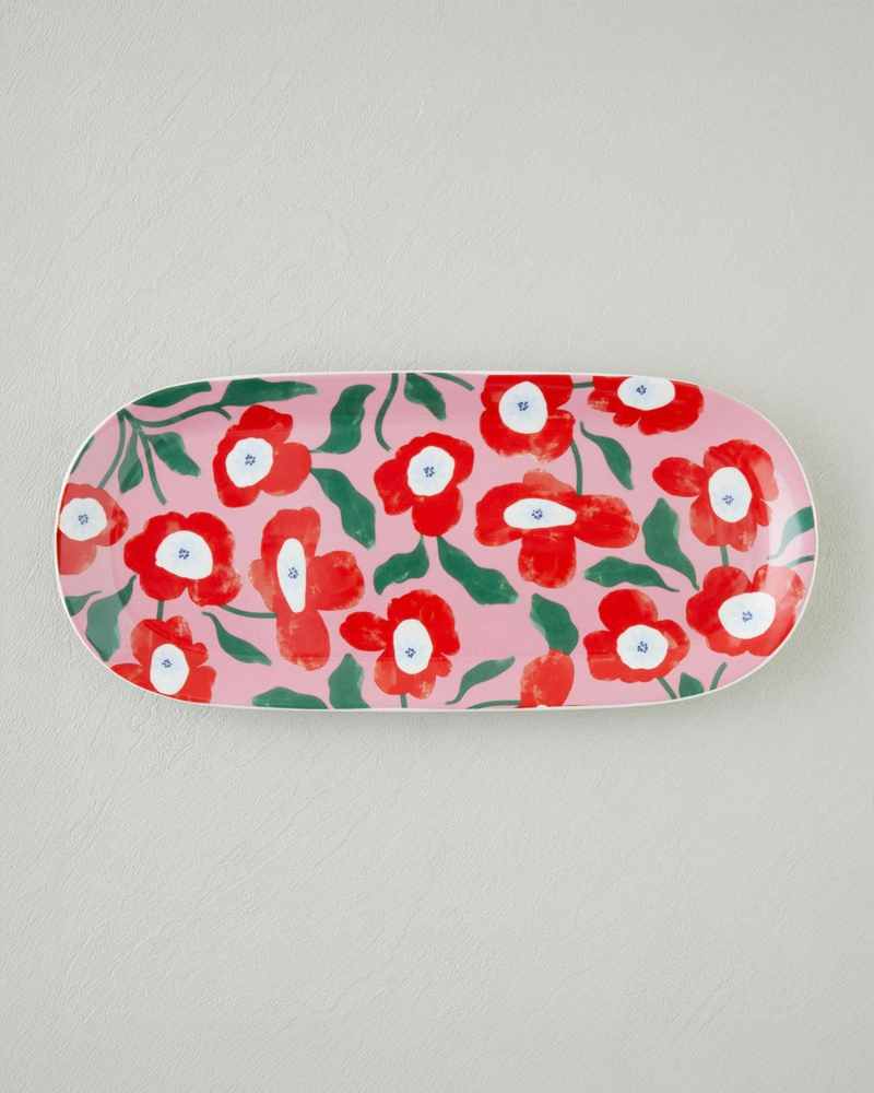 Bright Parade New Bone China Kayık Tabak 15x33 Cm Renkli