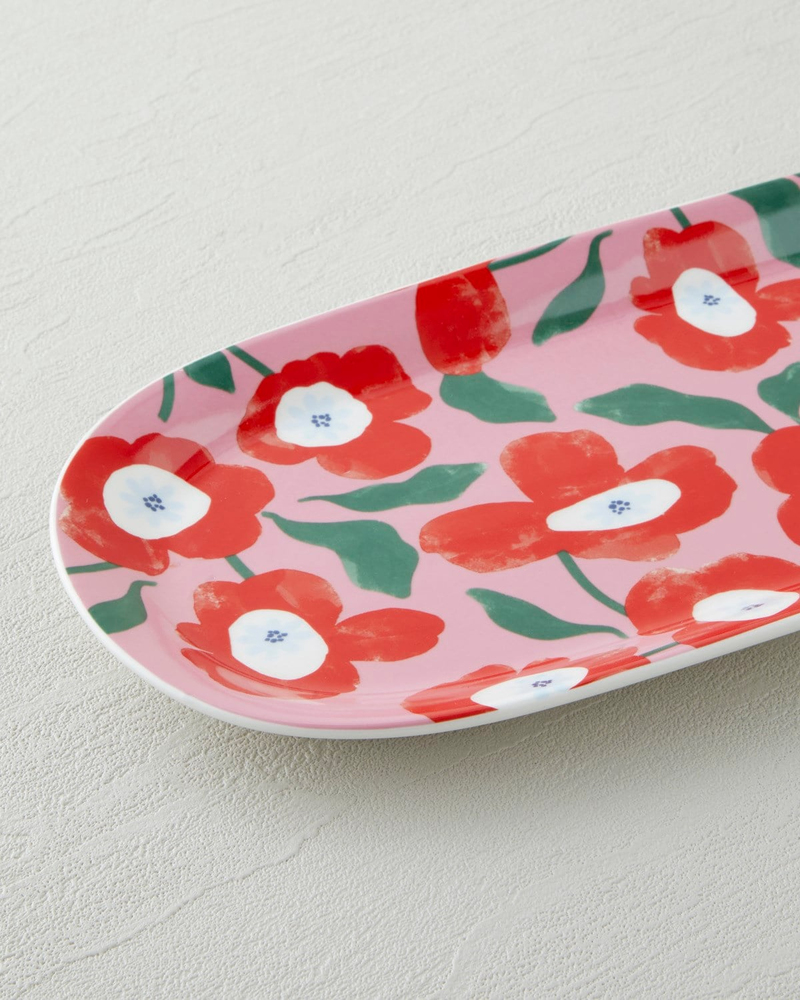 Bright Parade New Bone China Kayık Tabak 15x33 Cm Renkli