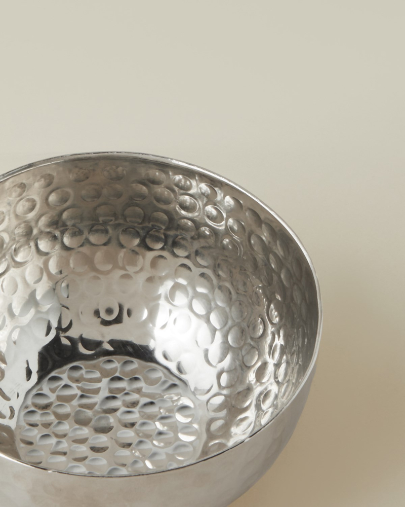 Brook Metal Dekoratif Kase 10x8 cm Gümüş