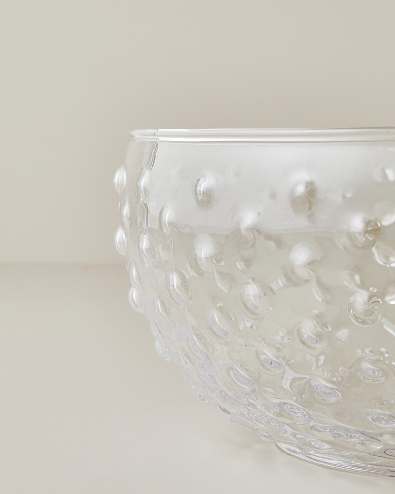 Bubbles Cam Kase 21,5 cm Şeffaf