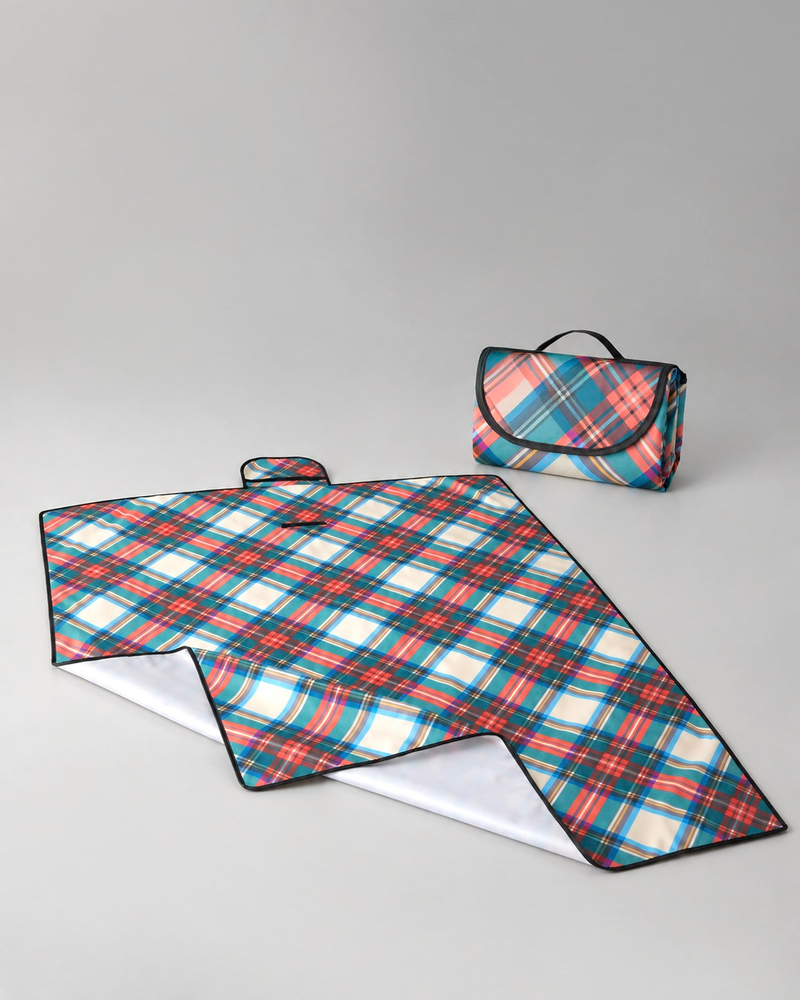 Camille Plaid Piknik Örtüsü 150x180 cm Koyu Yeşil