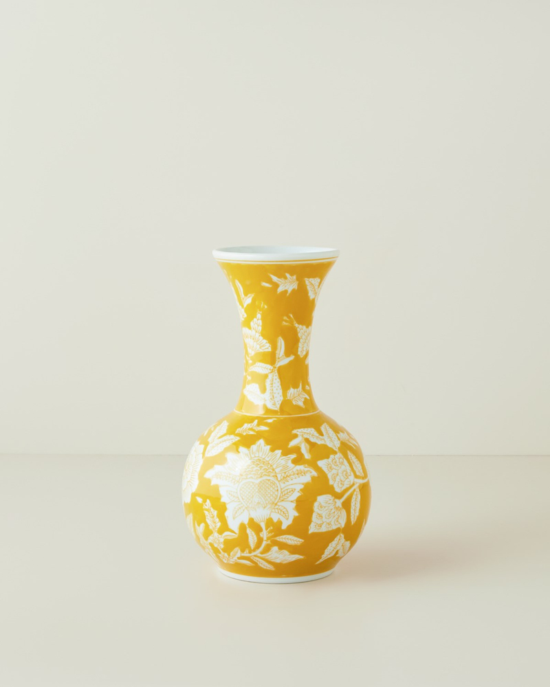 Caren Seramik Vazo 25,5 cm Sarı