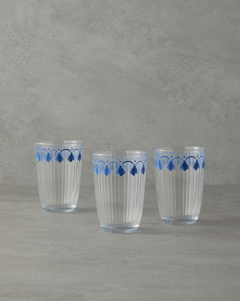 Carnival Drip Cam 3'lü Bardak 395 ml Mavi