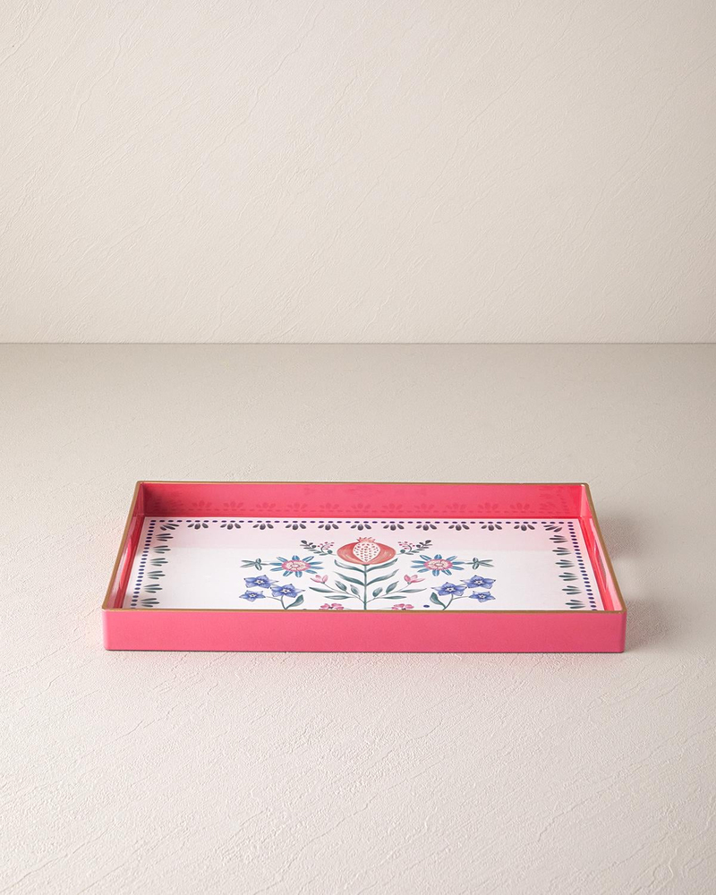 Carnival Flower Pp Tepsi Fuşya