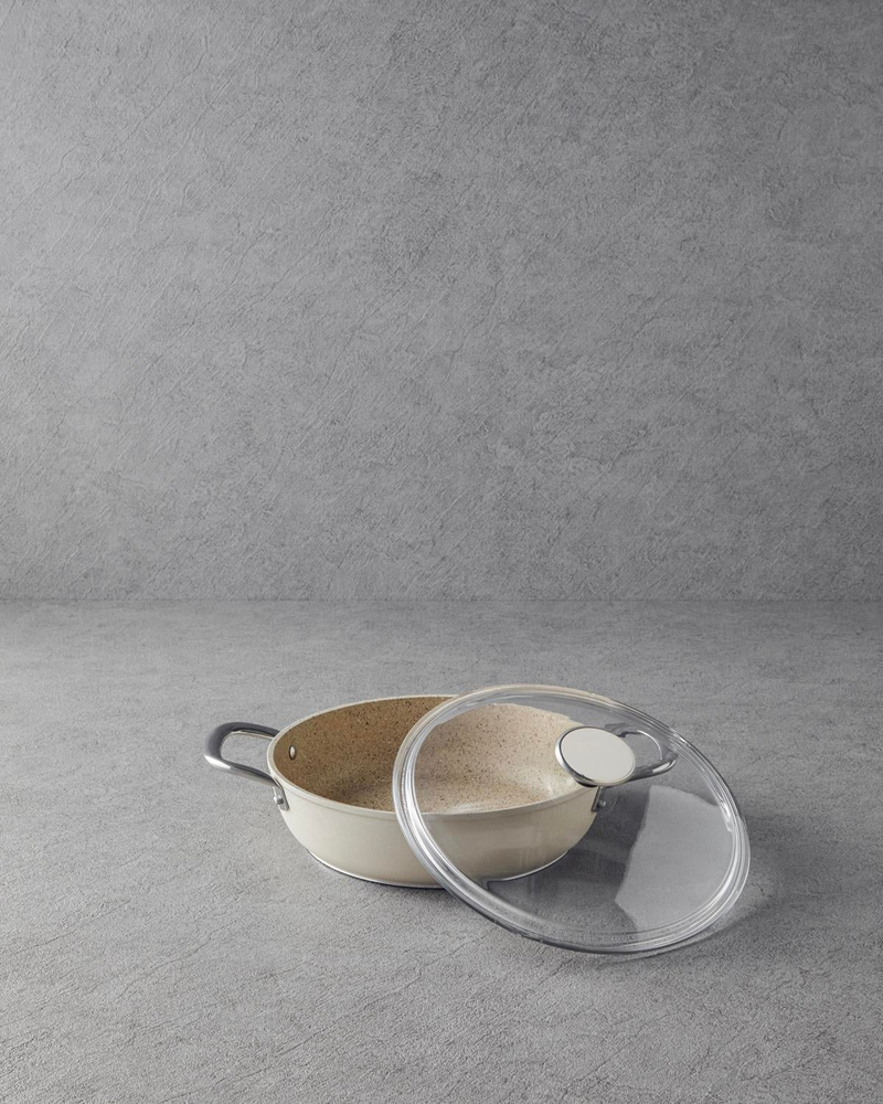Charm Granit Basık Tencere Bej