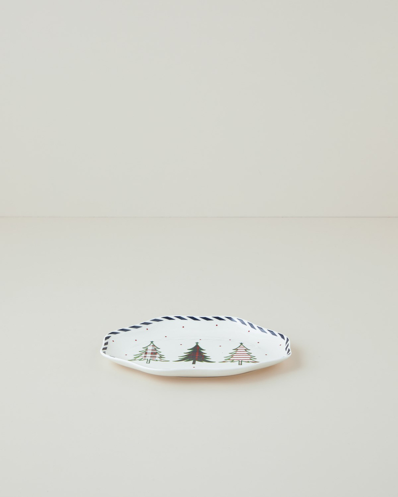 Cheery New Bone Kayık Tabak 21,5 cm Kırmızı - Yeşil