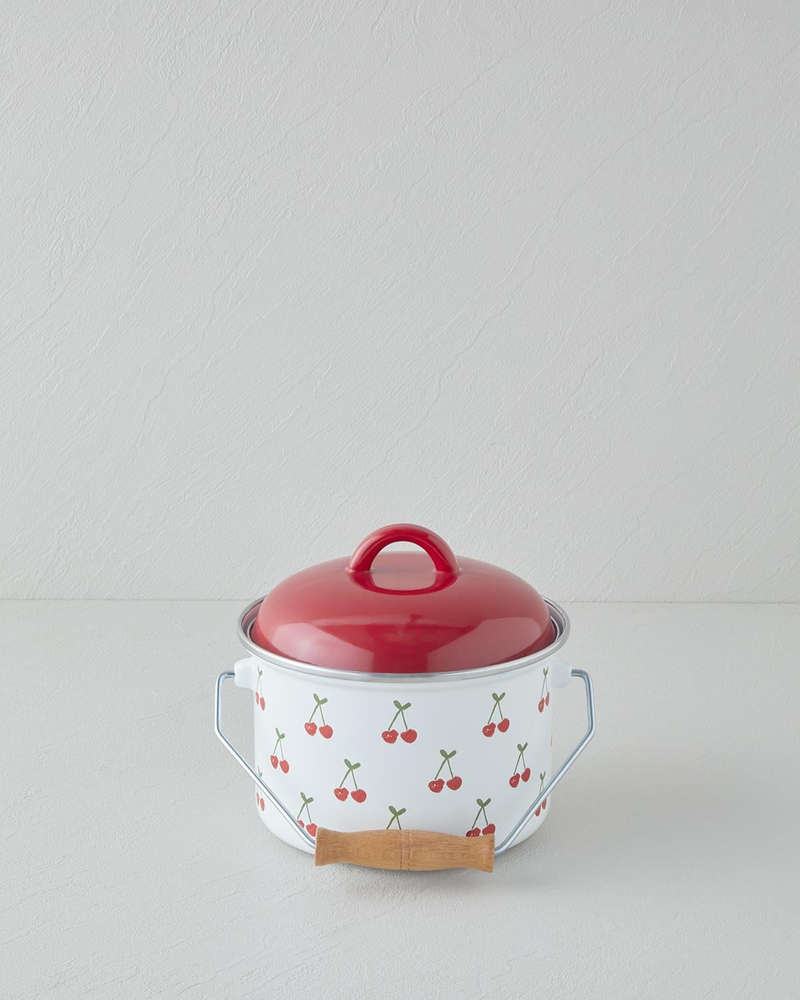 Cherry Dream Emaye Bakraç 16 cm Kırmızı