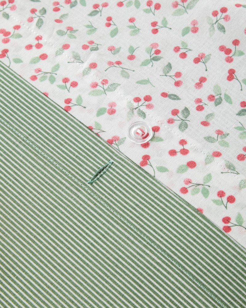 Cherry Pop Kolay Ütülenir Tek Kişilik Nevresim Seti 160x220 cm Kırmızı