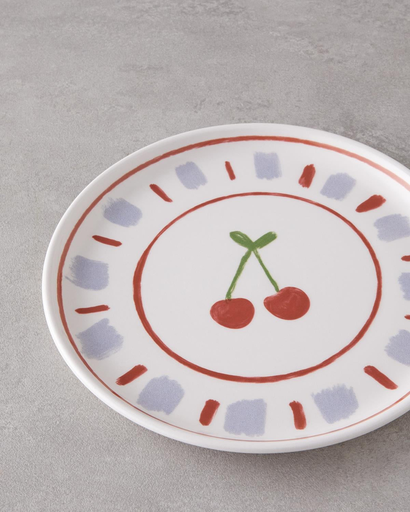 Cherry Seramik Pasta Tabağı 20 cm Renkli