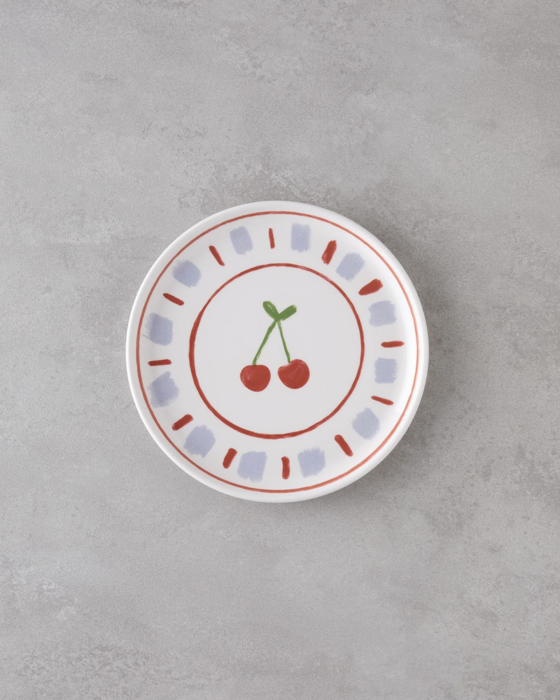 Cherry Seramik Pasta Tabağı 20 cm Renkli