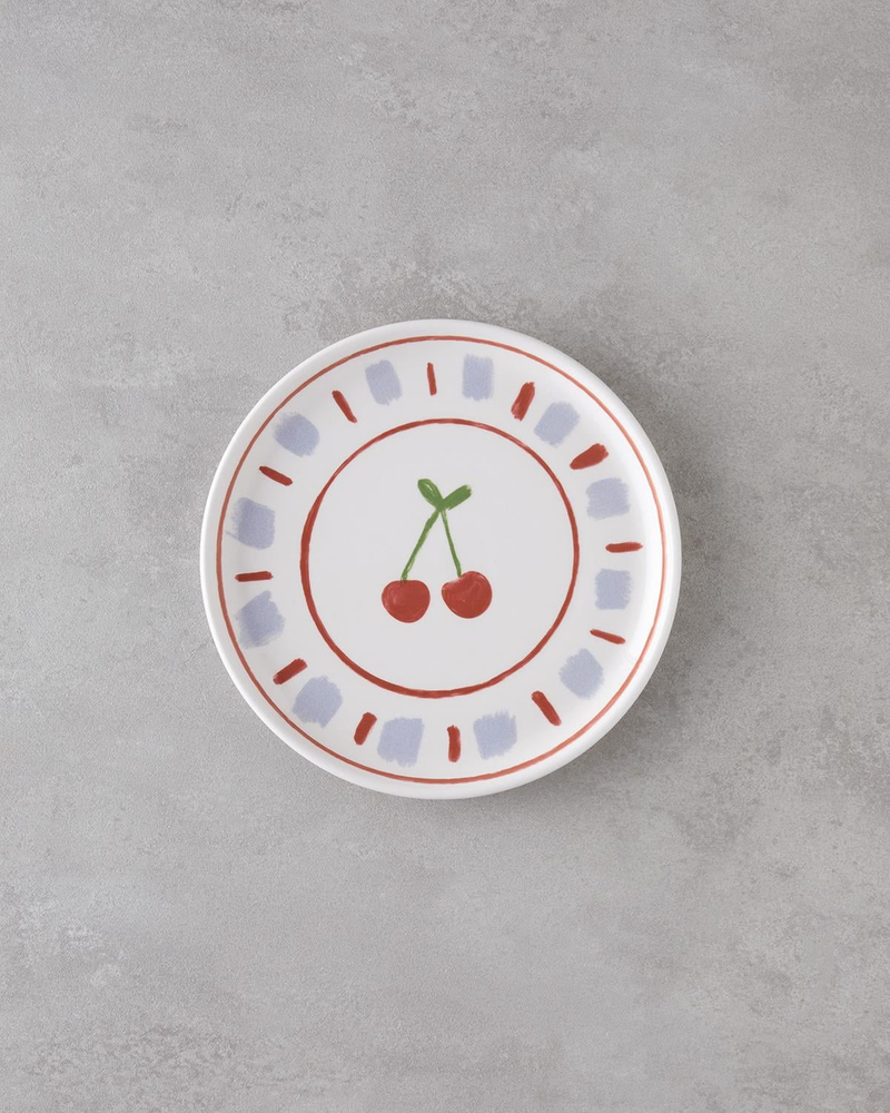 Cherry Seramik Pasta Tabağı 20 cm Renkli