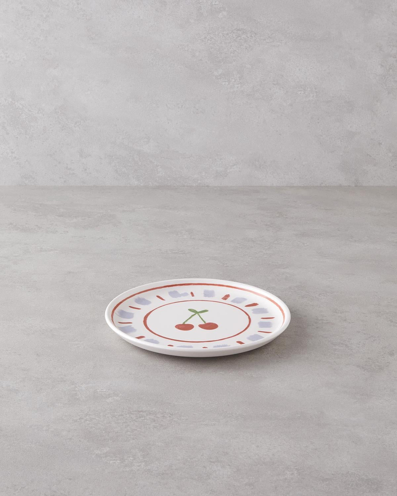 Cherry Seramik Pasta Tabağı 20 cm Renkli